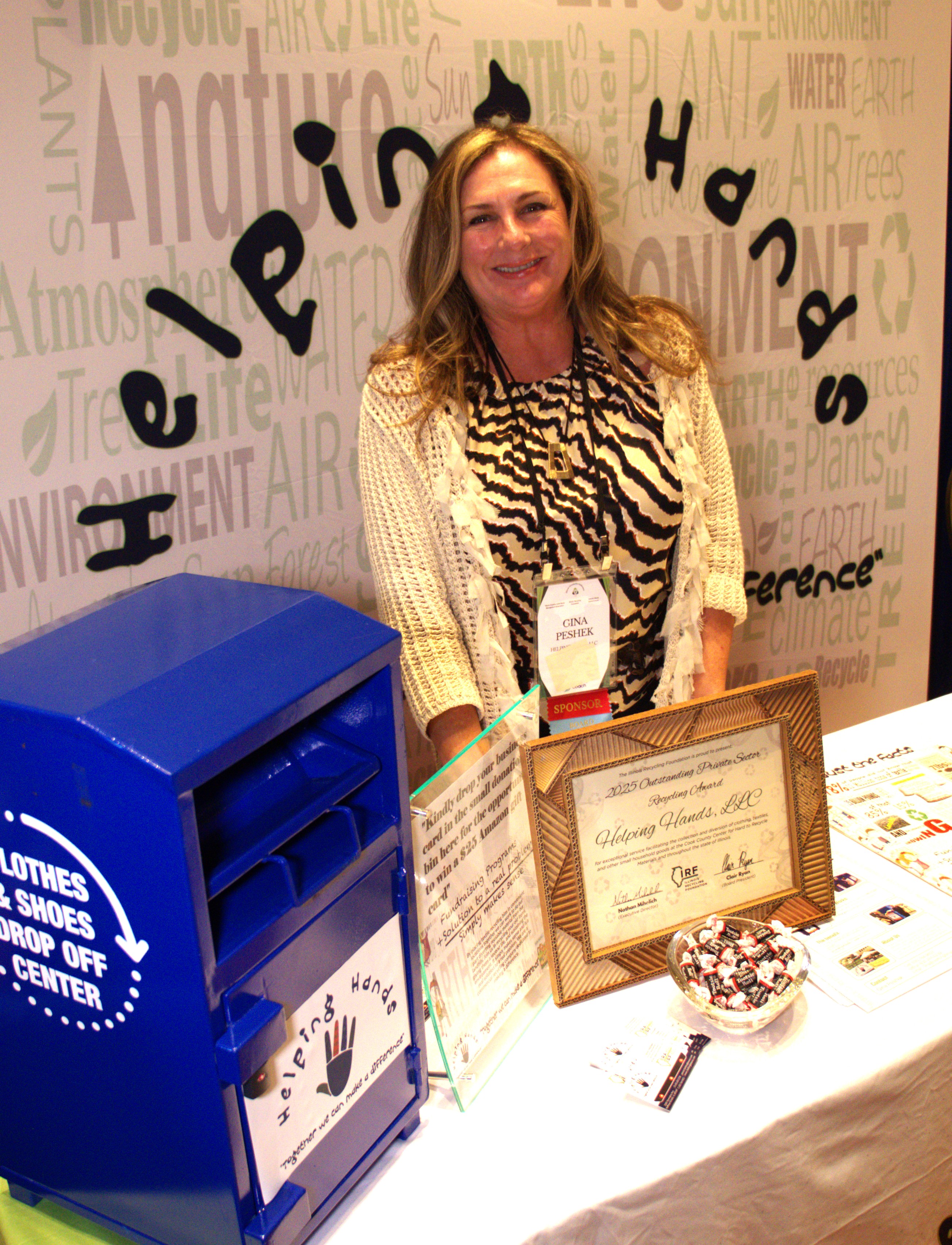 Gina Peshek at Helping Hands booth