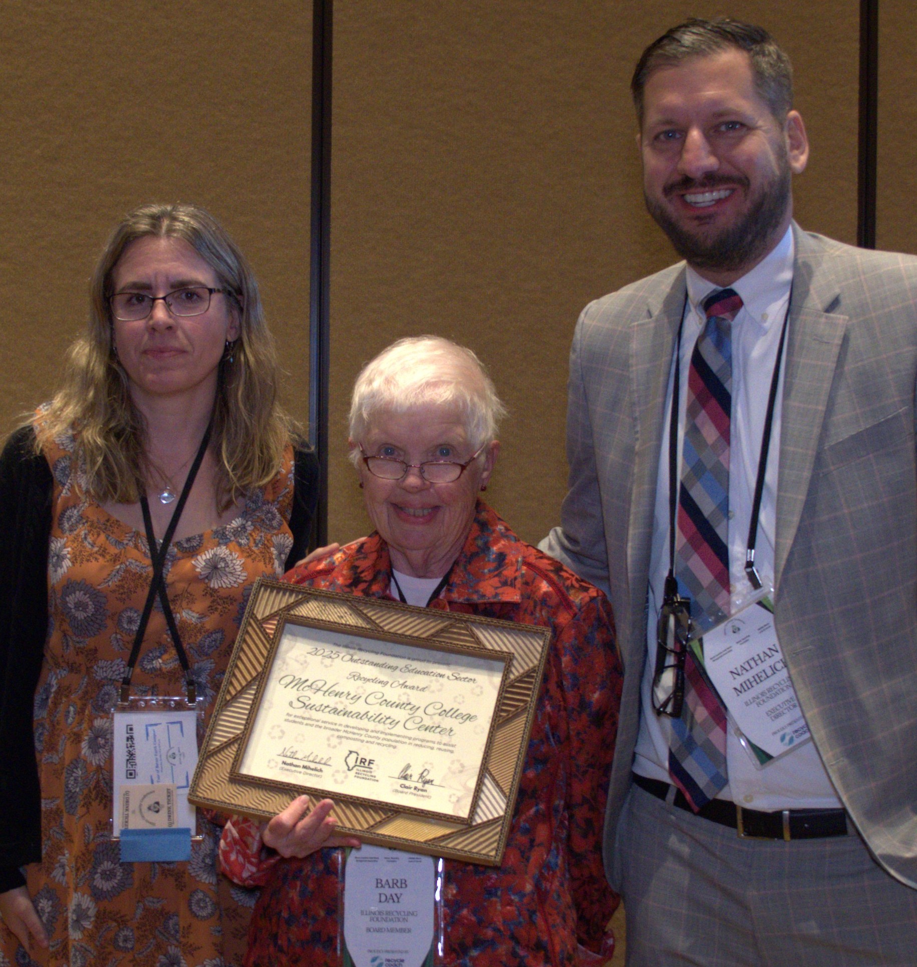IRF team members with Barb Day
