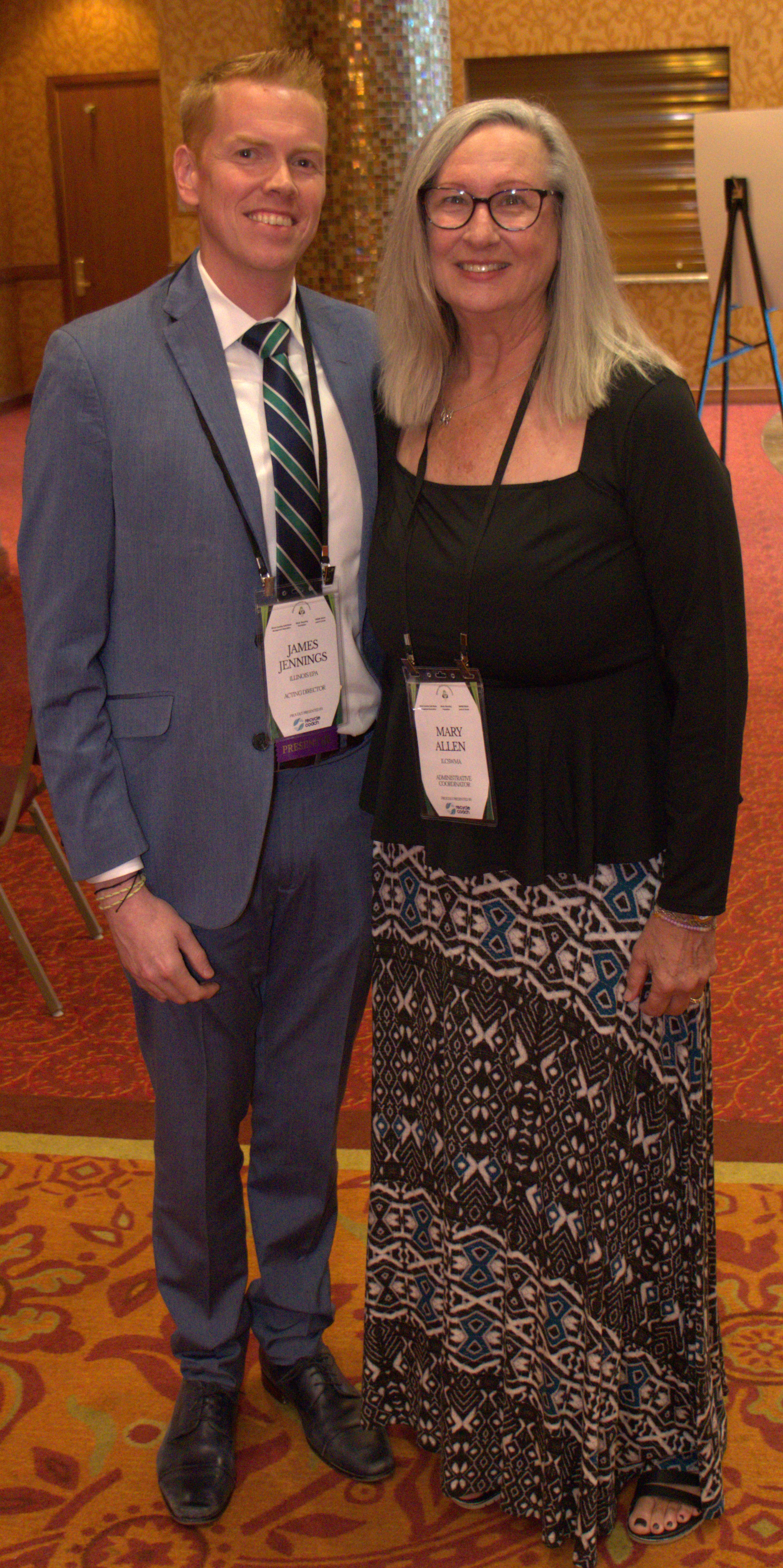 Mary from ILCSWMA with IEPA Director