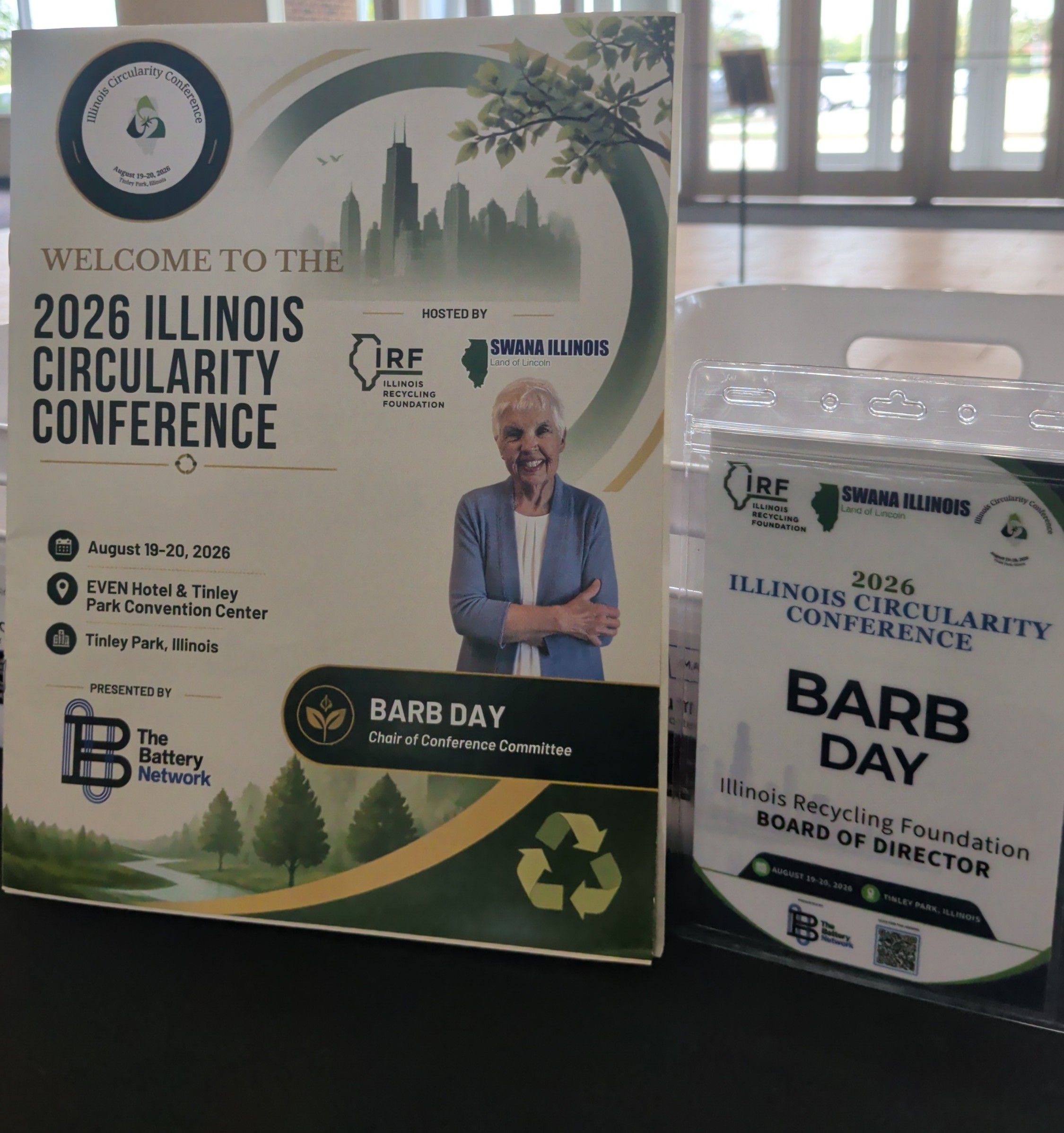 Barb Day featured on the front of the ICC 2026 conference program