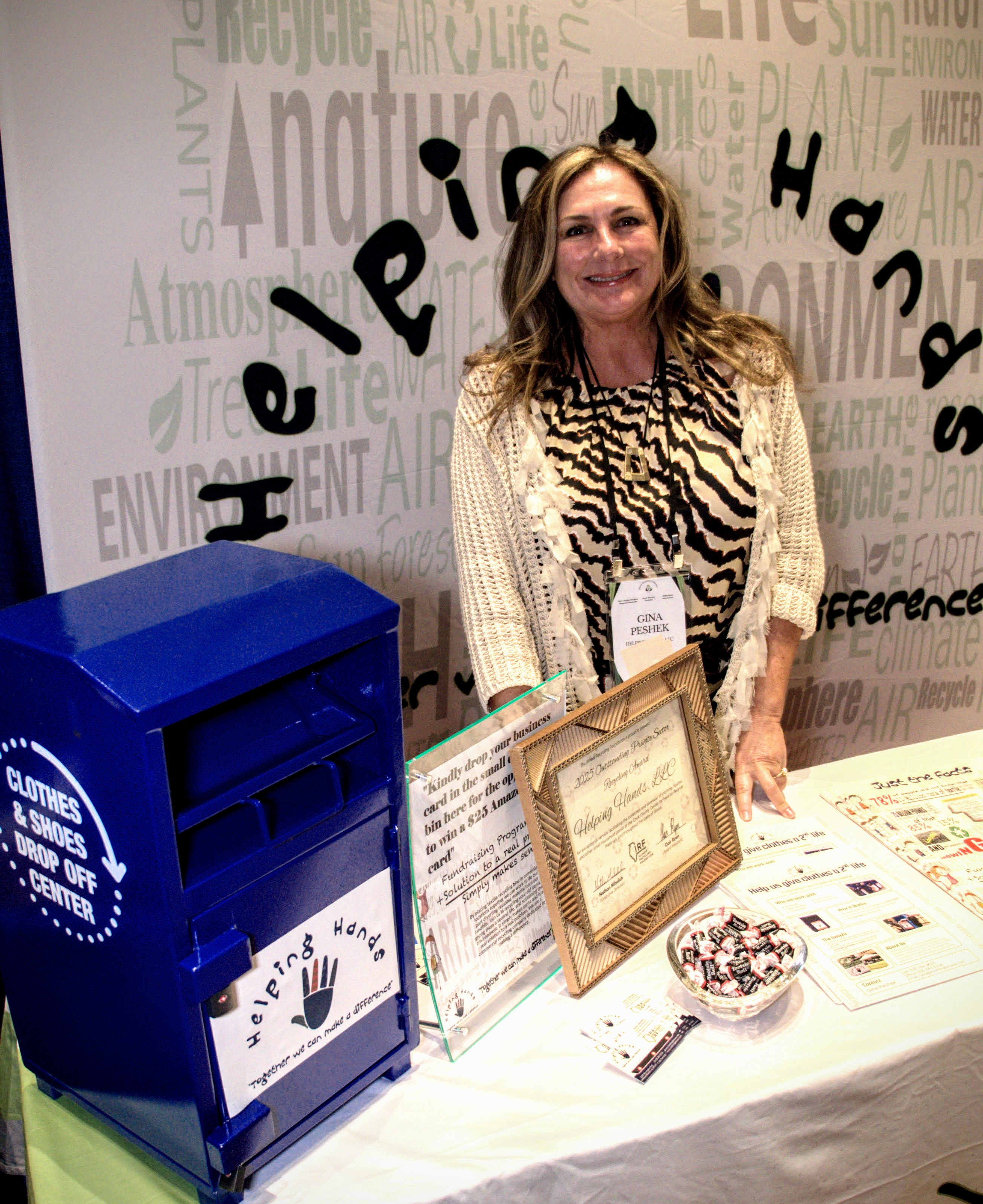 Gina Peshek at Helping Hands booth